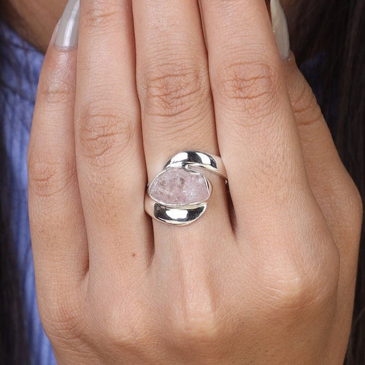 Rose Quartz Sterling Silver Ring