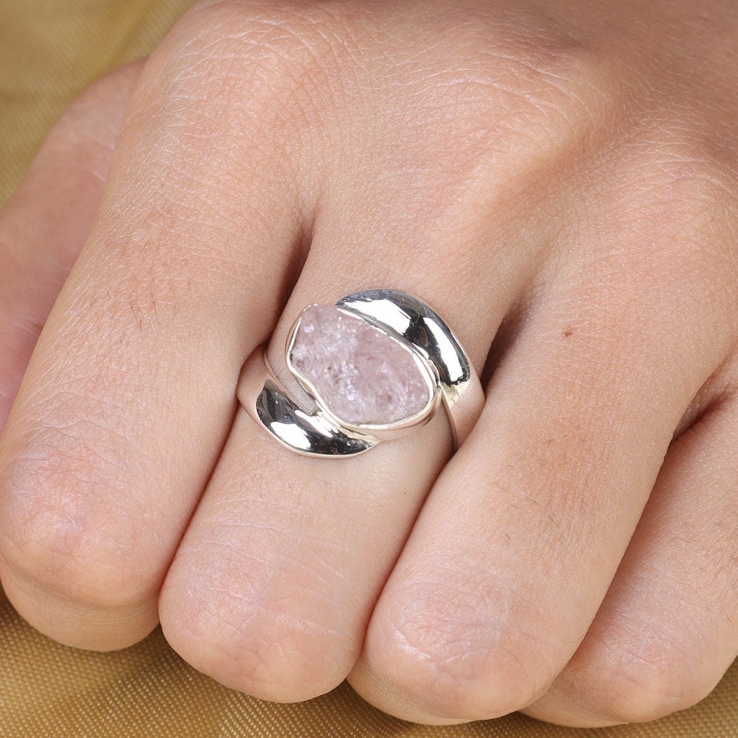 Rose Quartz Sterling Silver Ring