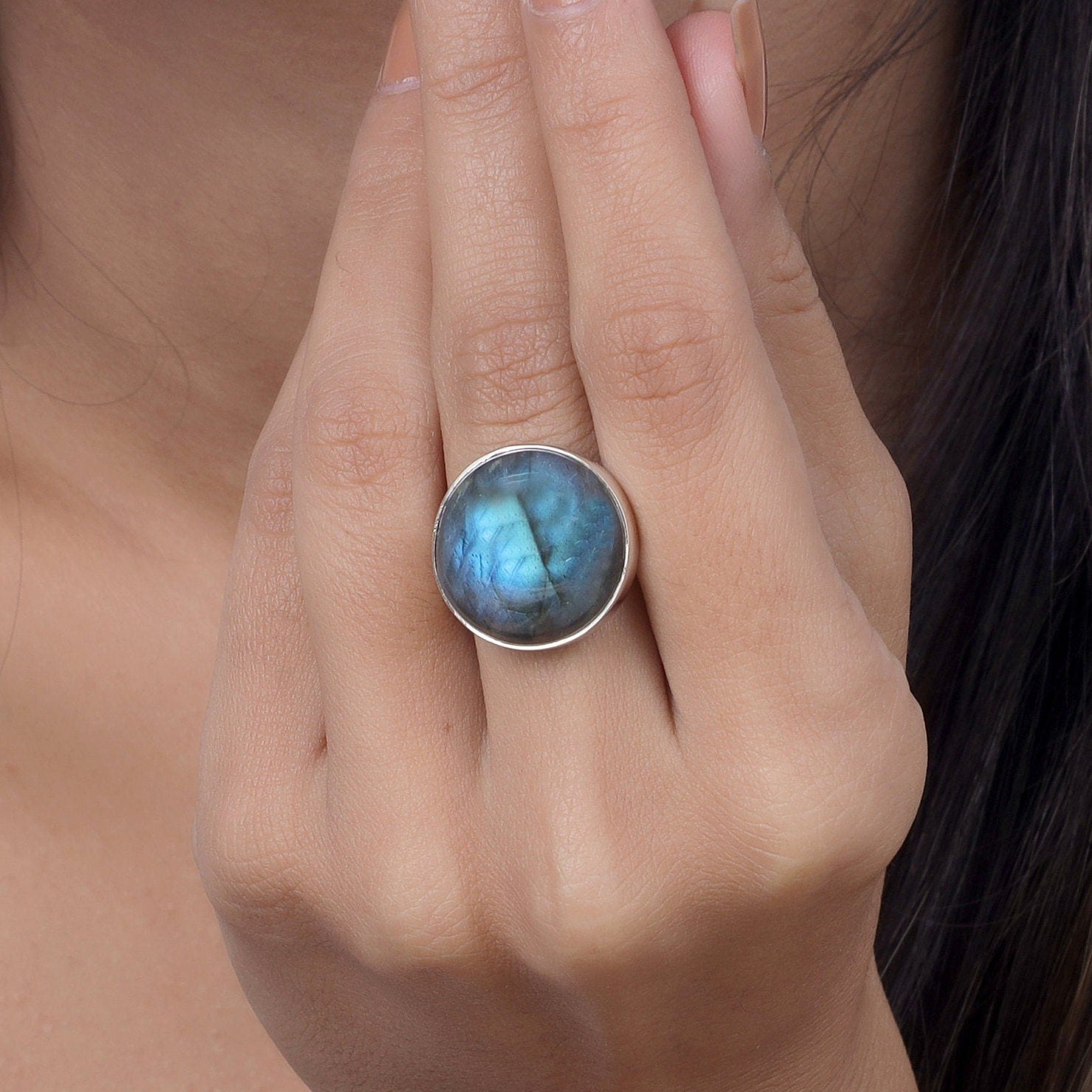 Labradorite Sterling Silver Ring