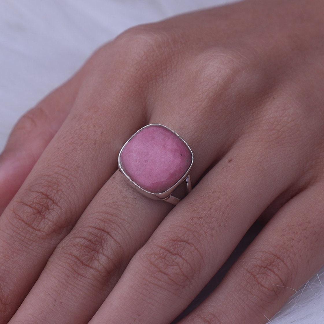 Thulite Sterling Silver Ring