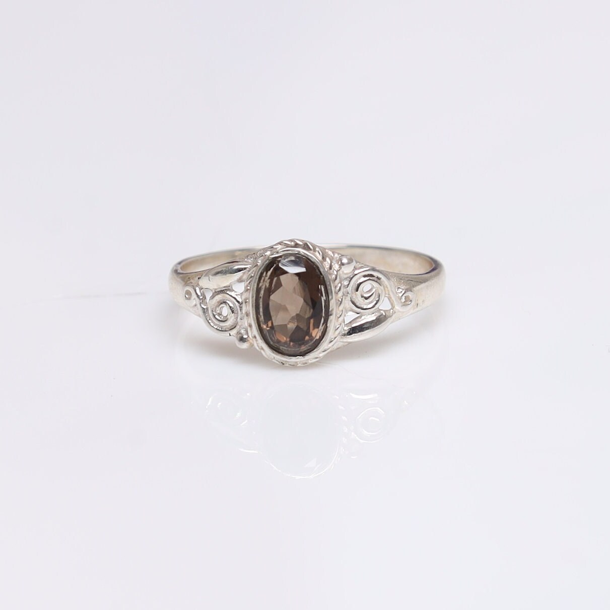 Smoky Topaz Sterling Silver Ring