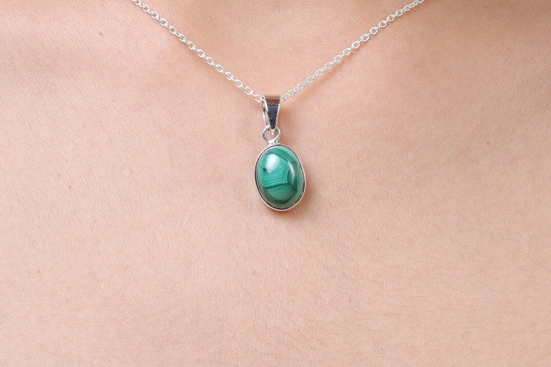 Malachite Sterling Silver Pendant