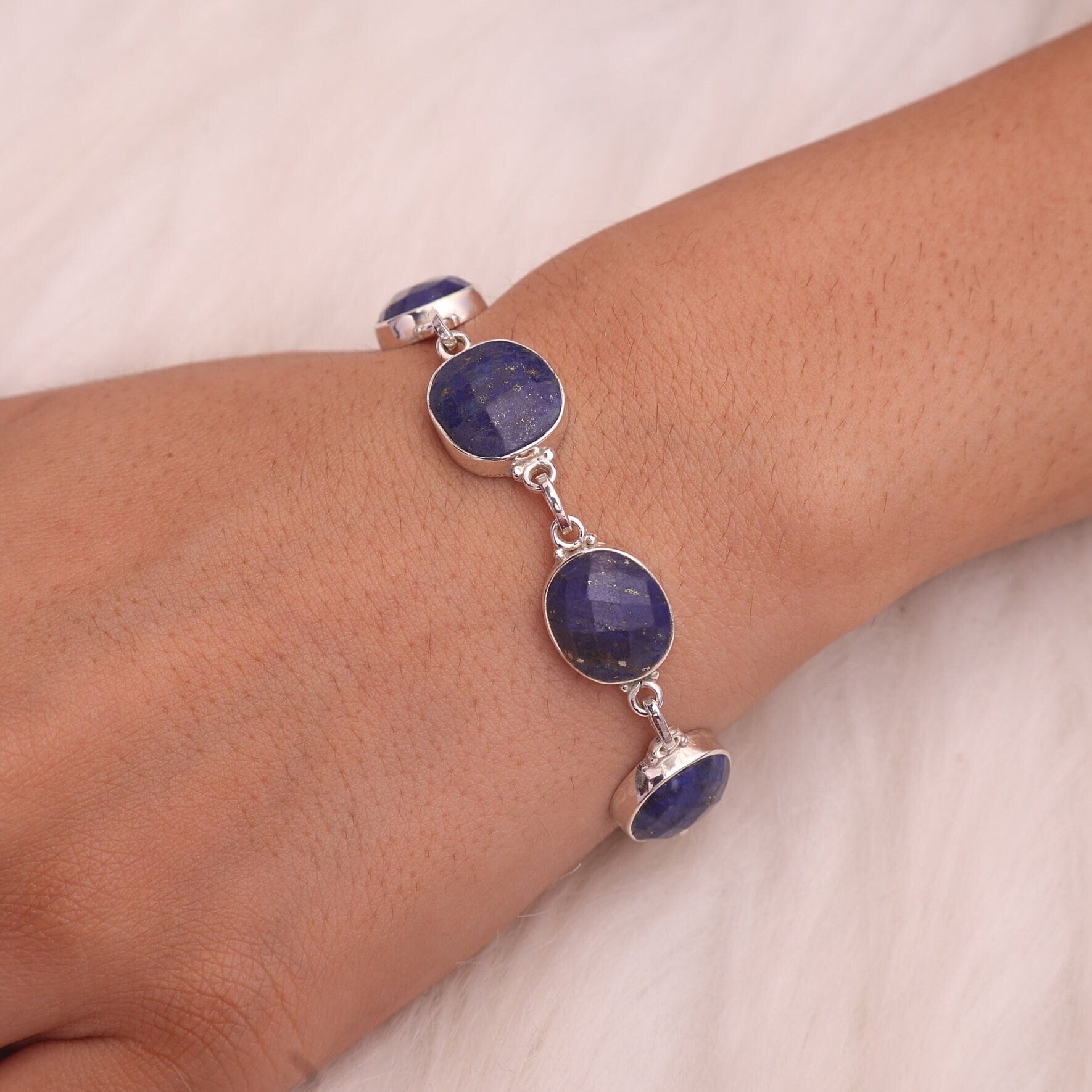 Lapis Lazuli Sterling Silver Bracelet