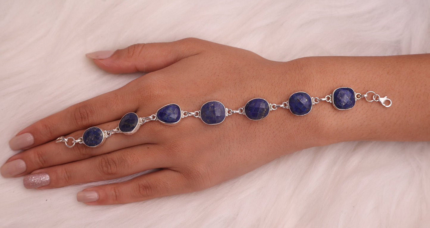 Lapis Lazuli Sterling Silver Bracelet