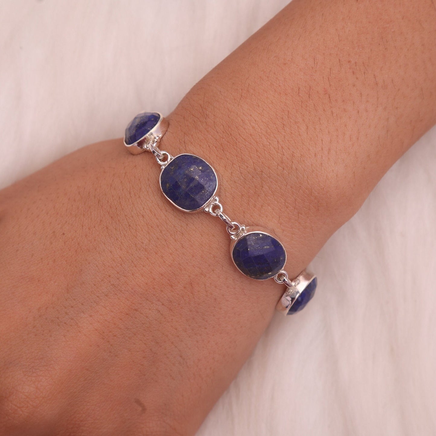 Lapis Lazuli Sterling Silver Bracelet