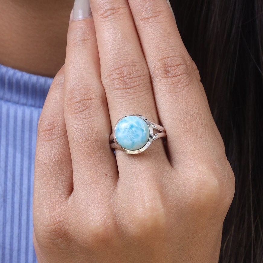 Dominican Larimar Sterling Silver Ring