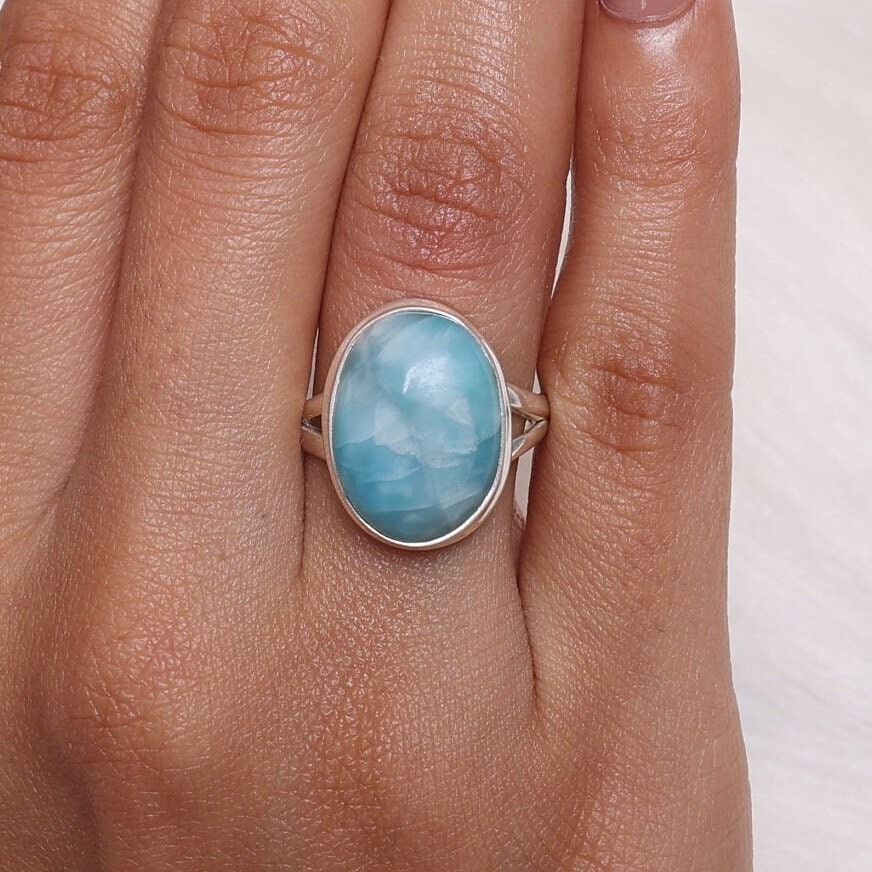 Dominican Larimar Sterling Silver Ring