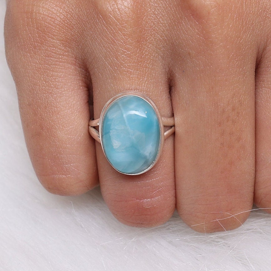 Dominican Larimar Sterling Silver Ring