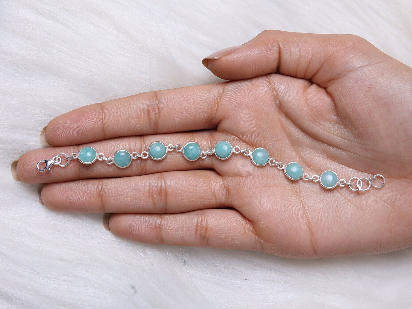 Amazonite Sterling Silver Bracelet