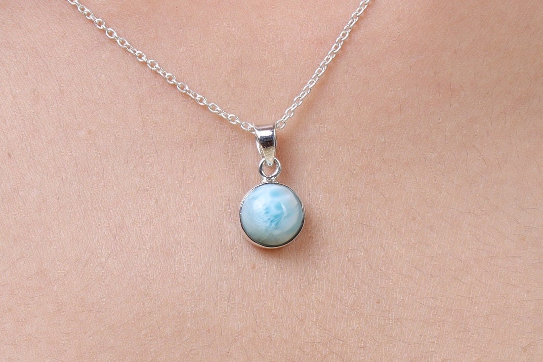 Dominican Larimar Sterling Silver Pendant