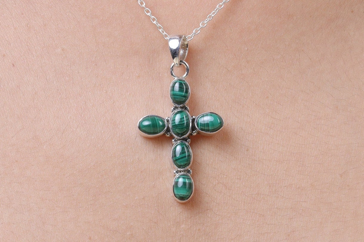 Malachite Sterling Silver Pendant