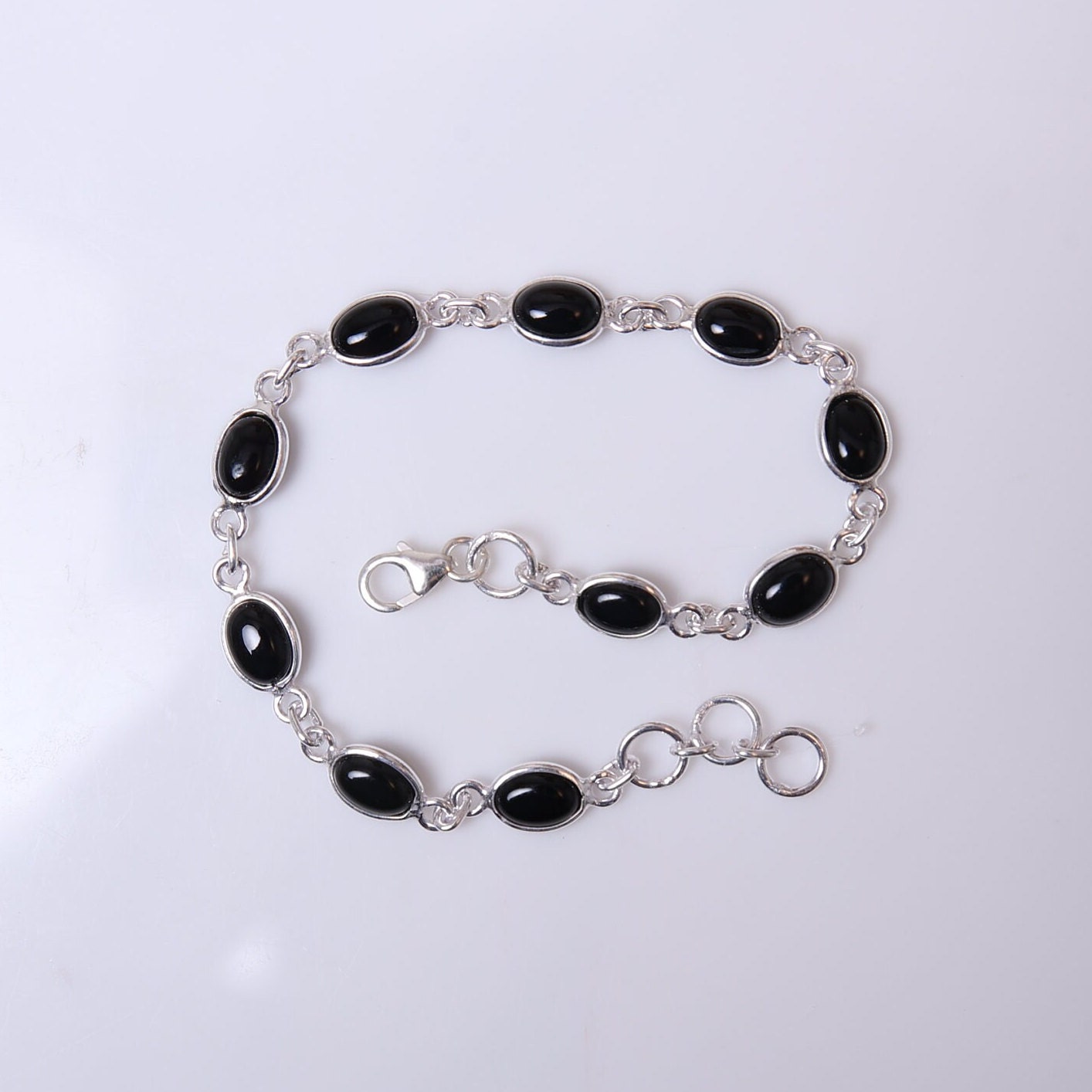 Black Onyx Sterling Silver Bracelet