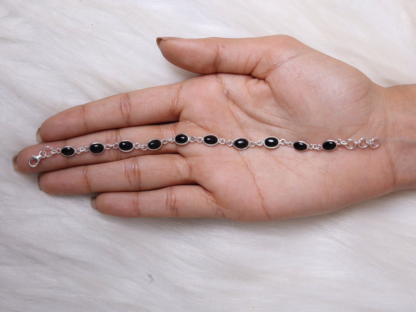 Black Onyx Sterling Silver Bracelet