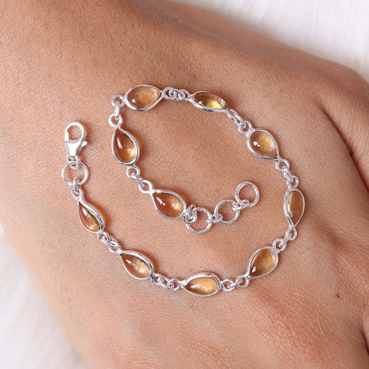 Citrine Sterling Silver Bracelet