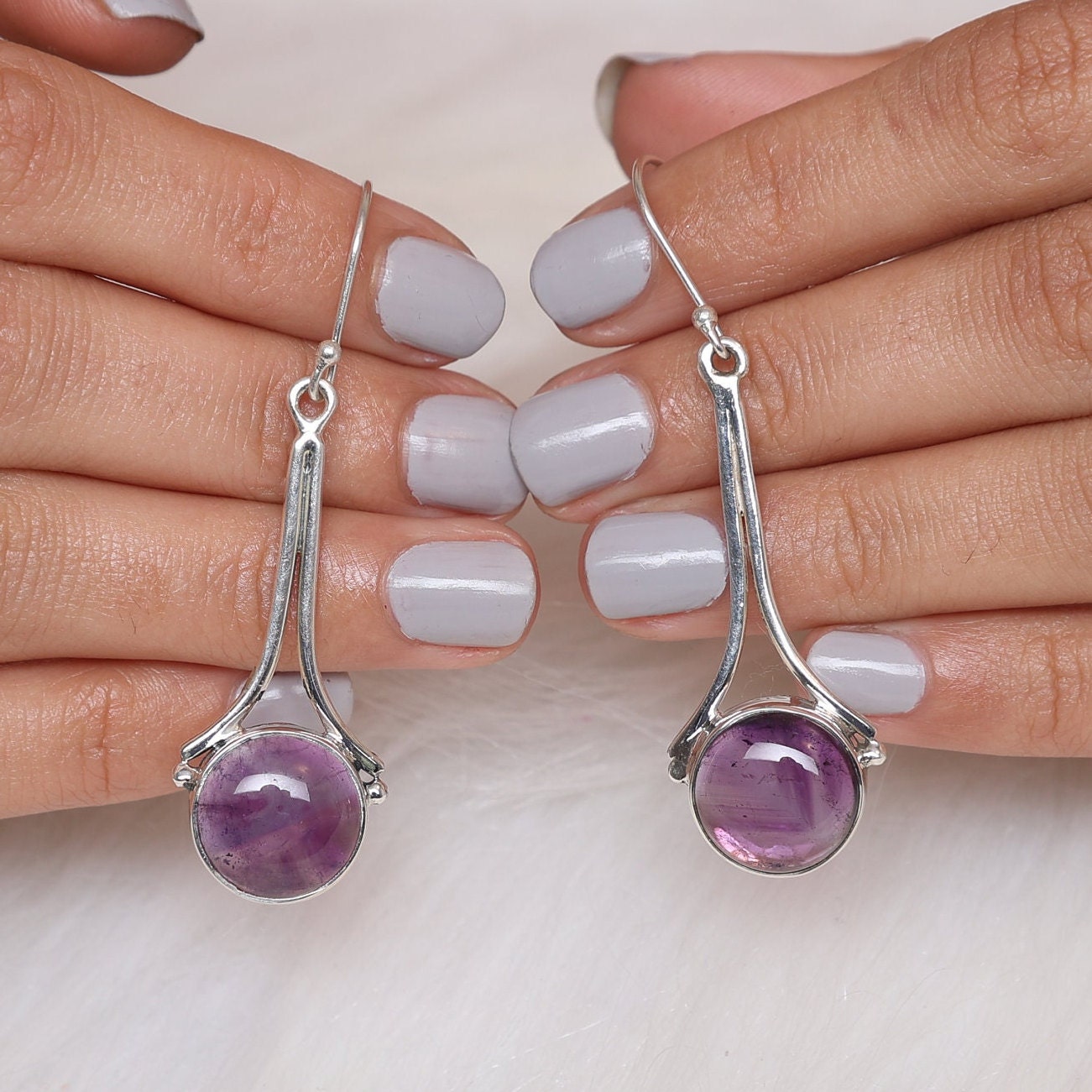 Amethyst Sterling Silver Earrings