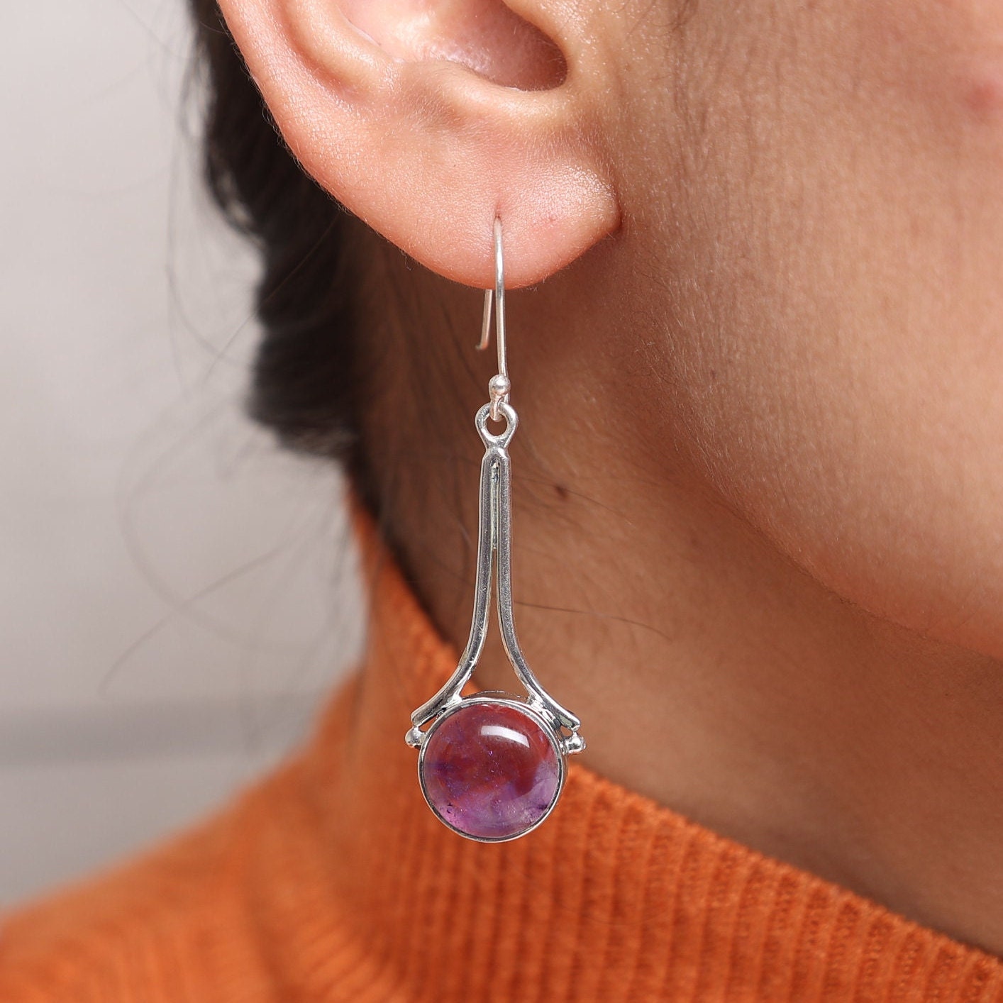 Amethyst Sterling Silver Earrings