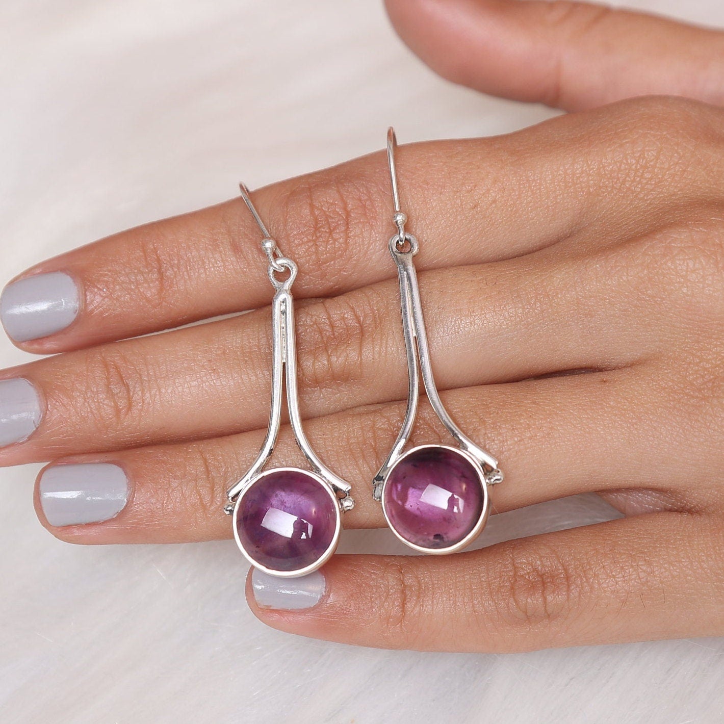 Amethyst Sterling Silver Earrings