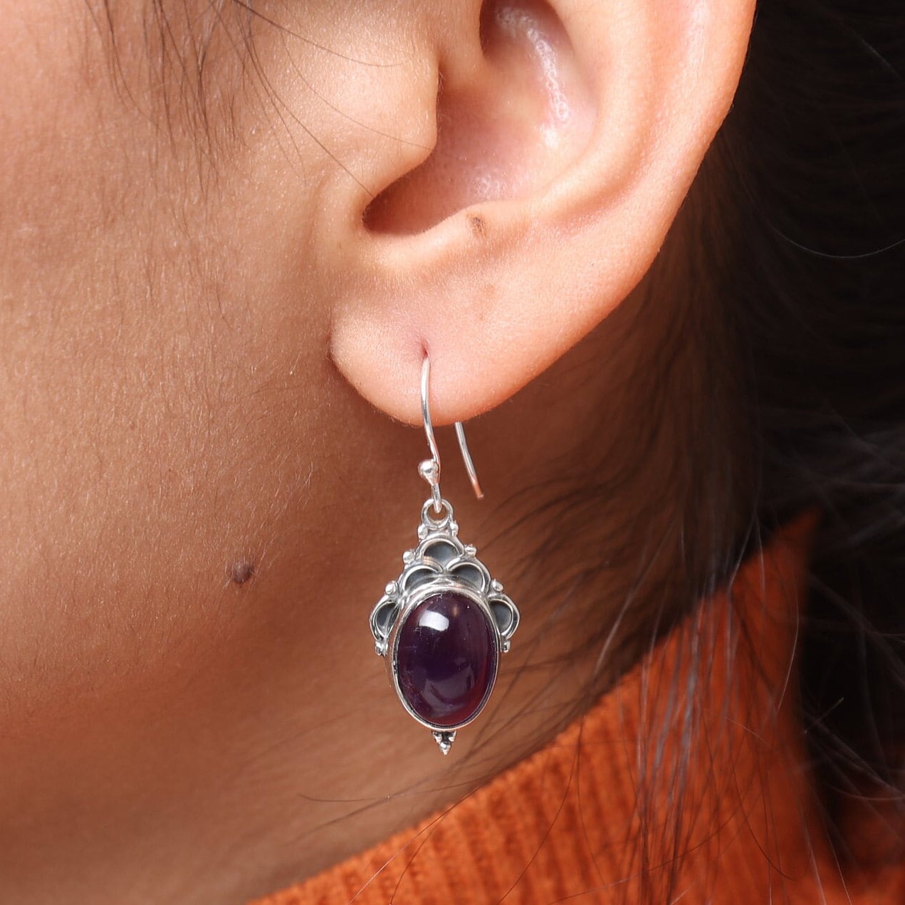 Amethyst Sterling Silver Earrings