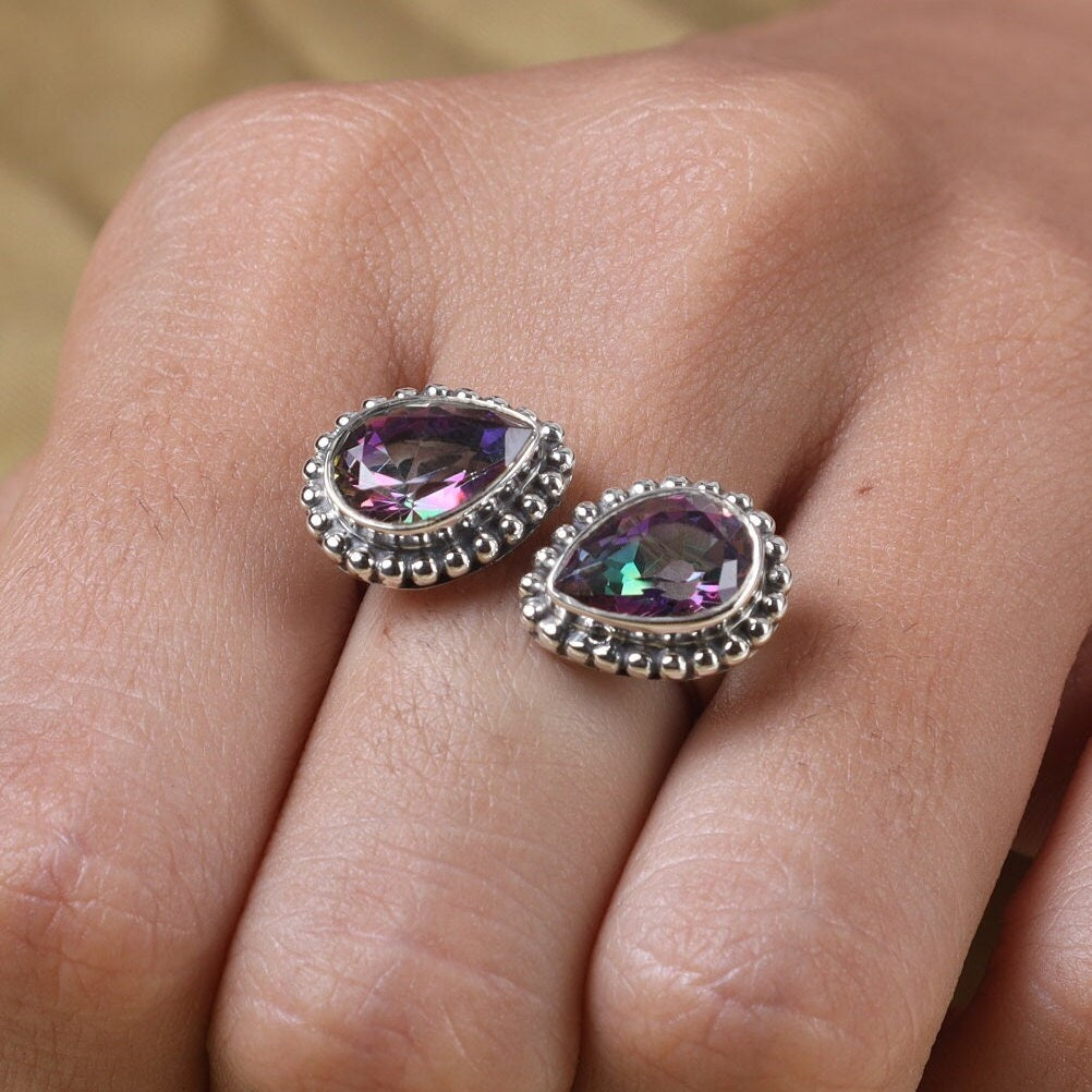 Mystic Topaz Sterling Silver Ring