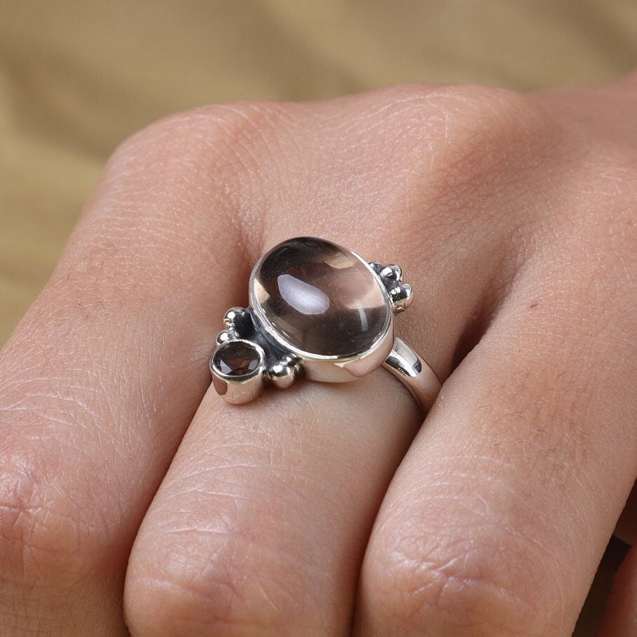 Smoky  Quartz Sterling Silver Ring