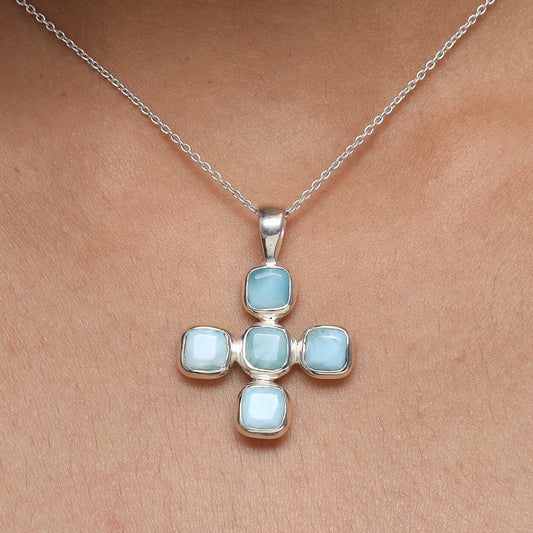 Dominican Larimar Sterling Silver Pendant