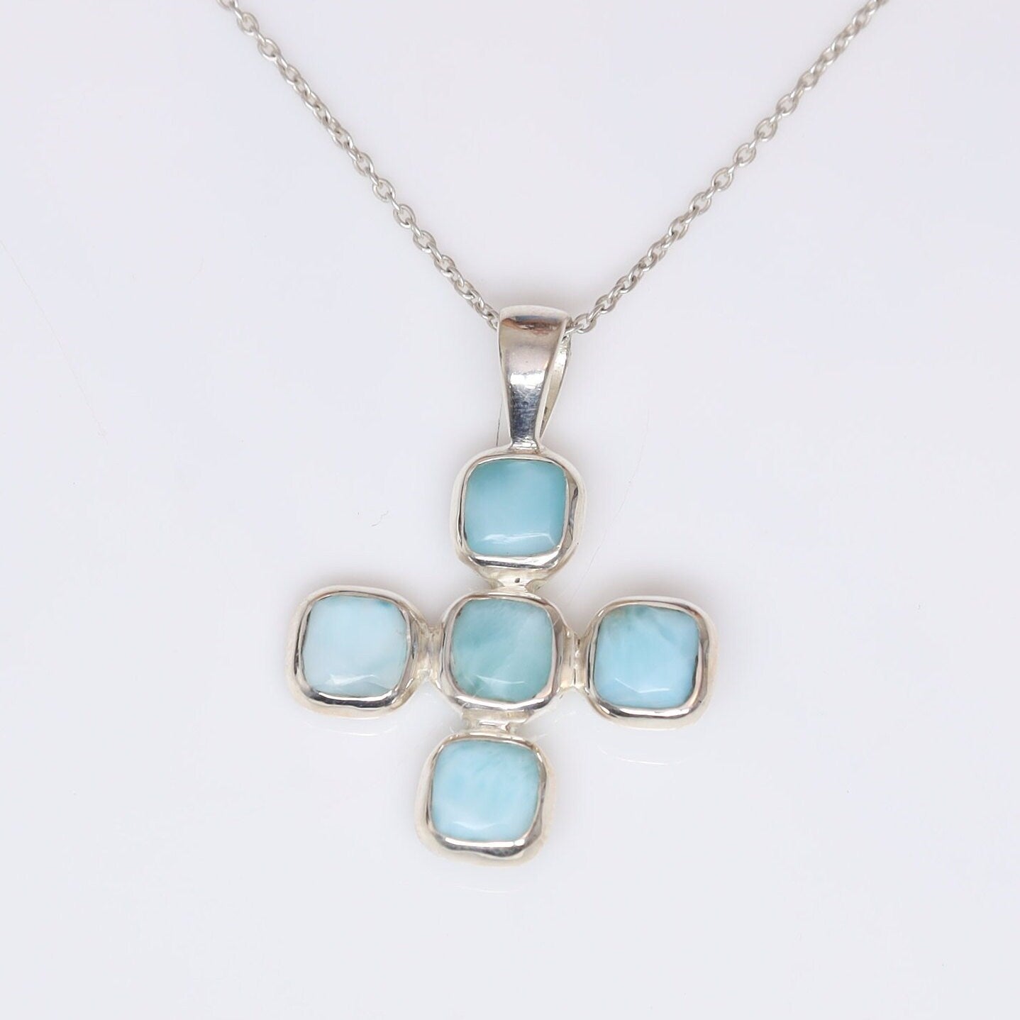 Dominican Larimar Sterling Silver Pendant