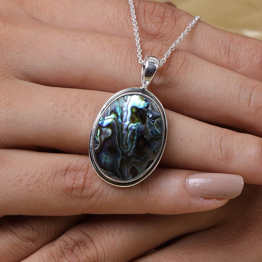 Abalone Shell Sterling Silver Pendant