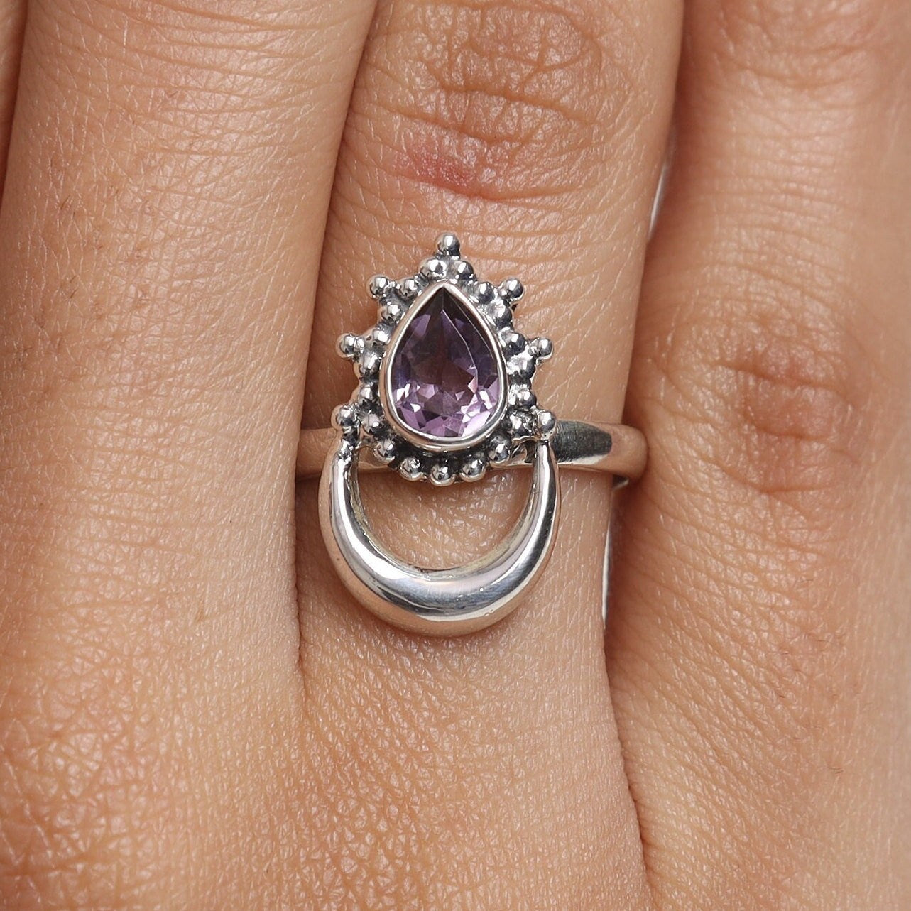 Amethyst Ring 925 Sterling Silver Ring