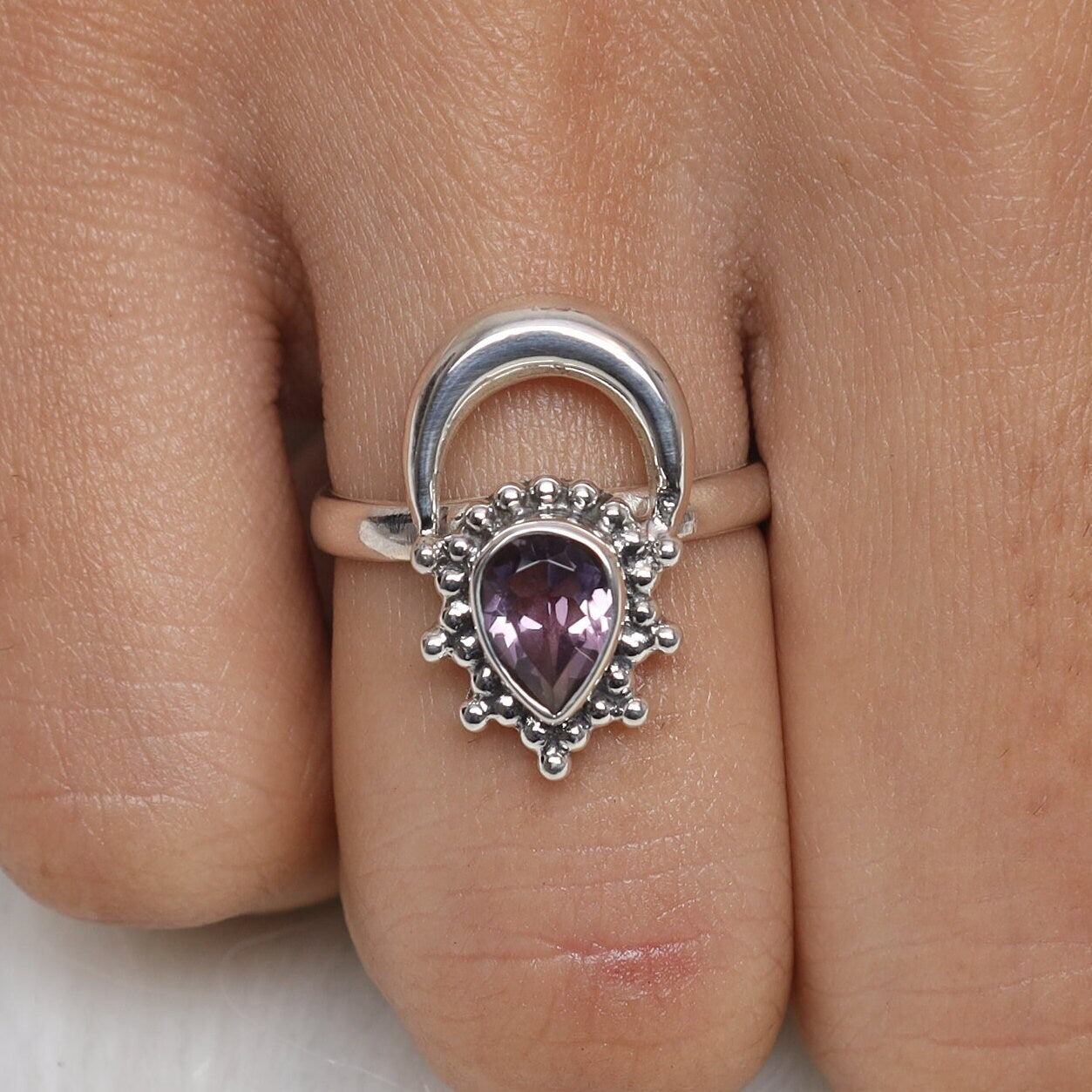 Amethyst Ring 925 Sterling Silver Ring