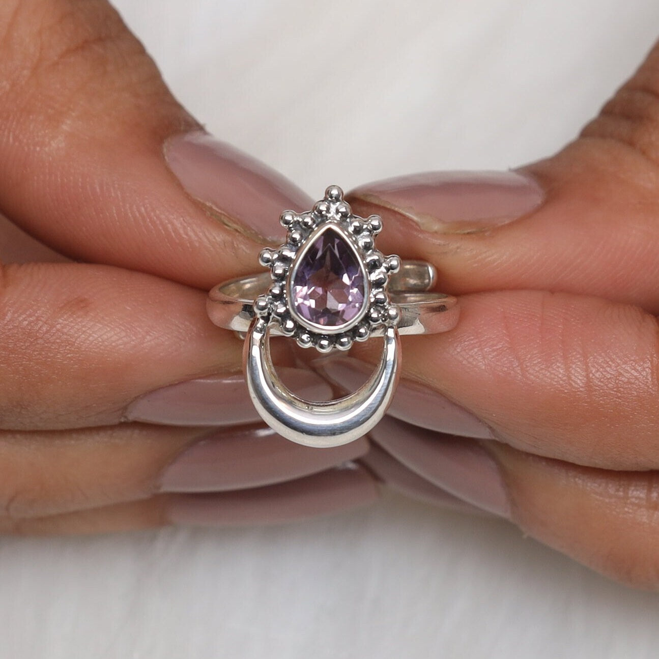 Amethyst Ring 925 Sterling Silver Ring