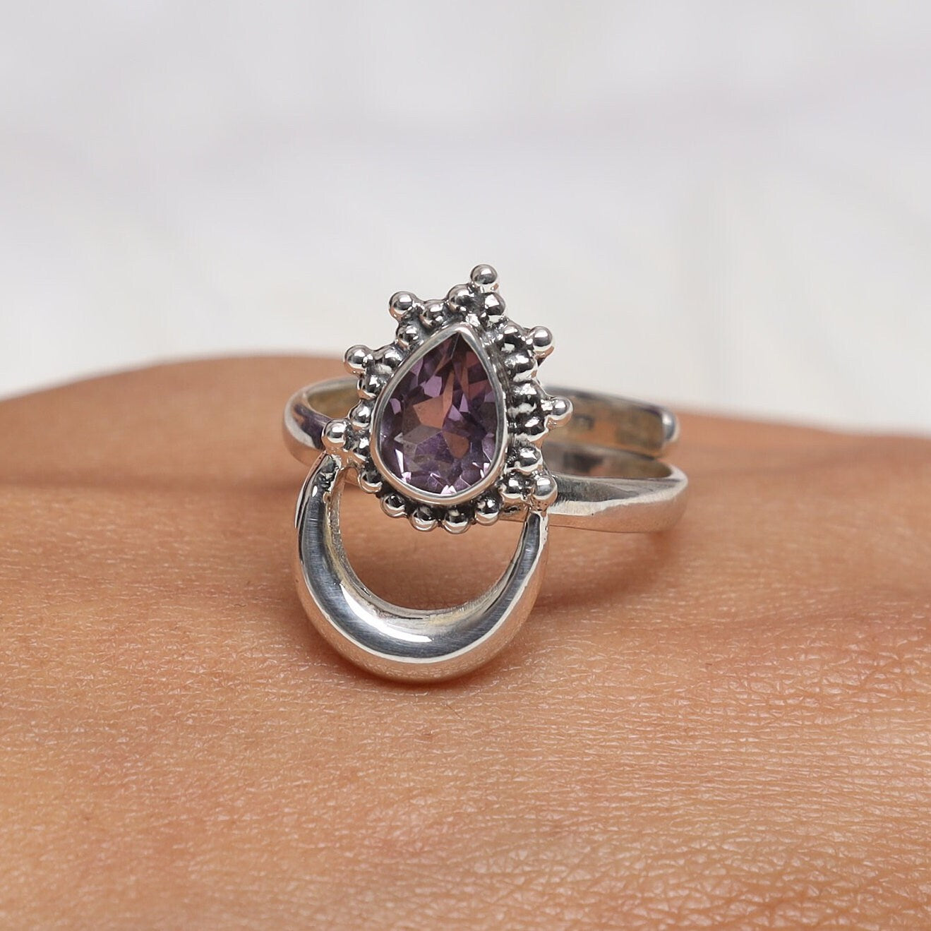 Amethyst Ring 925 Sterling Silver Ring