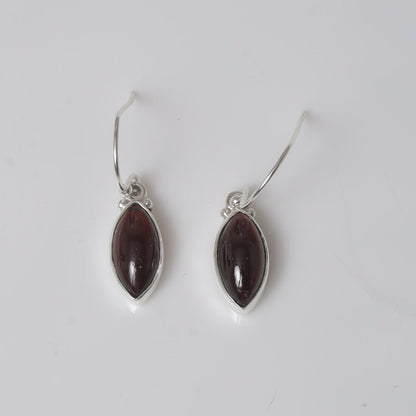 Garnet Sterling Silver Earrings