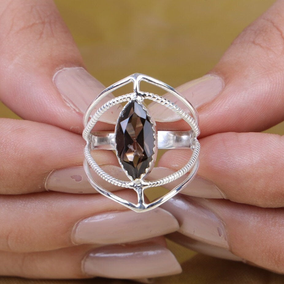 Smoky Topaz Sterling Silver Ring