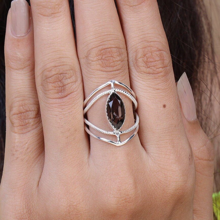 Smoky Topaz Sterling Silver Ring