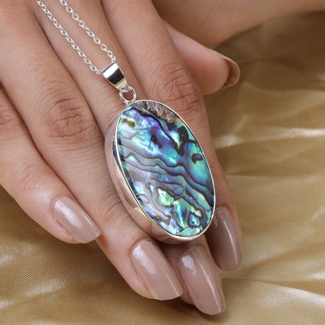 Abalone Shell Sterling Silver Pendant