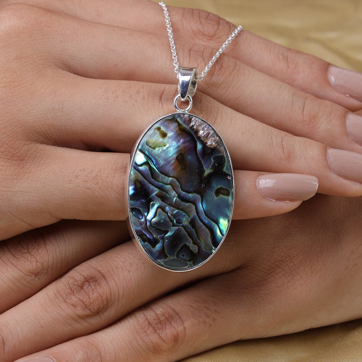 Abalone Shell Sterling Silver Pendant