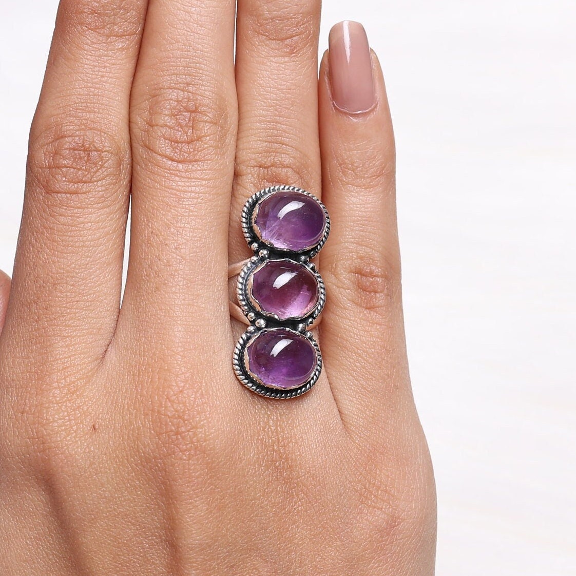 Amethyst Ring Sterling Silver Ring