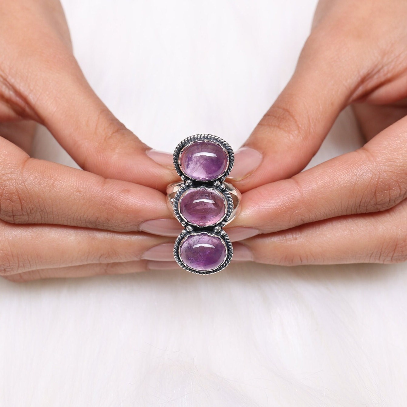 Amethyst Ring Sterling Silver Ring