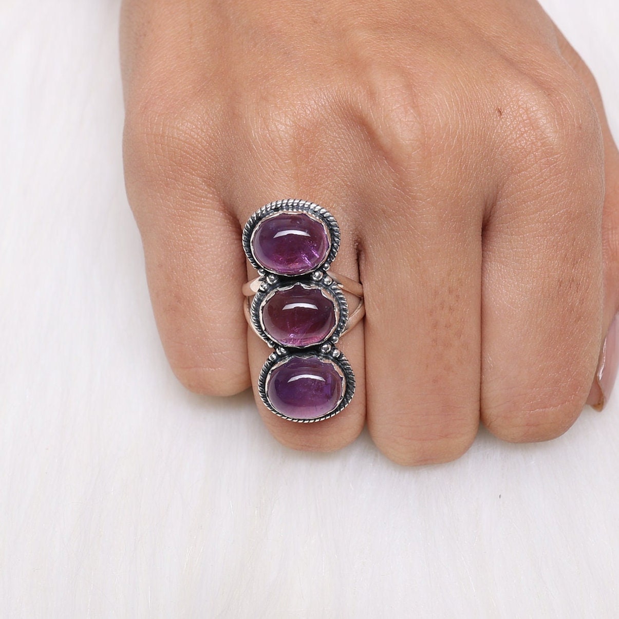 Amethyst Ring Sterling Silver Ring