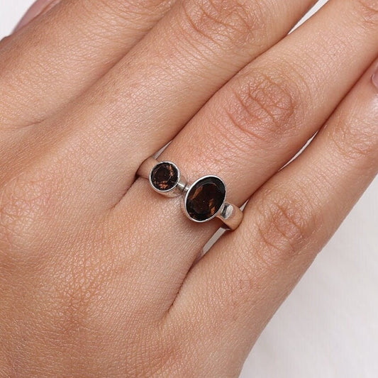 Smoky Topaz Sterling Silver Ring