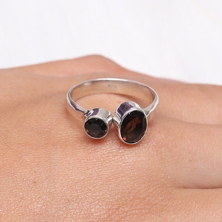 Smoky Topaz Sterling Silver Ring