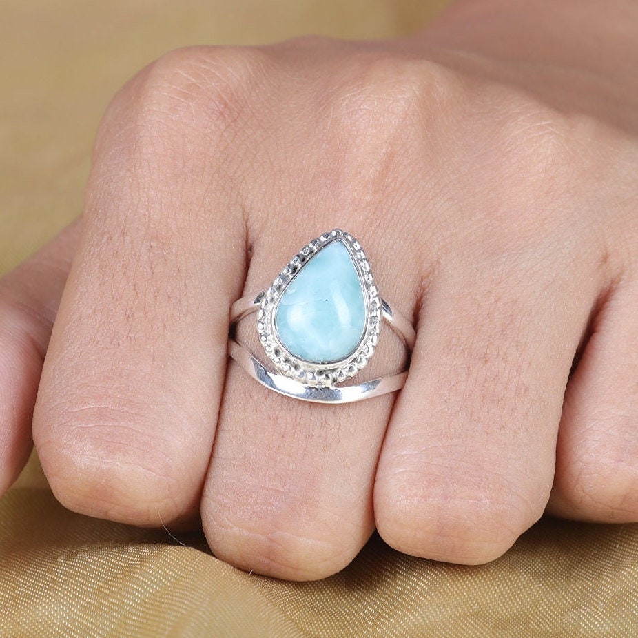 Dominican Larimar Sterling Silver Ring