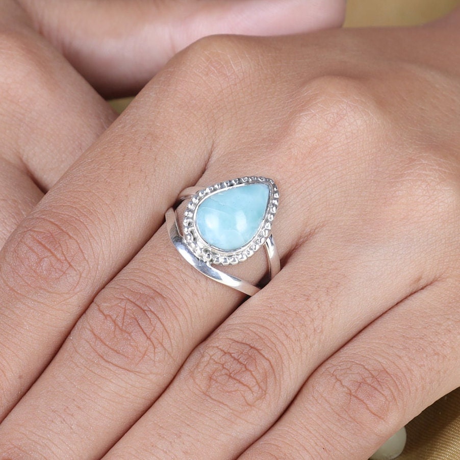 Dominican Larimar Sterling Silver Ring