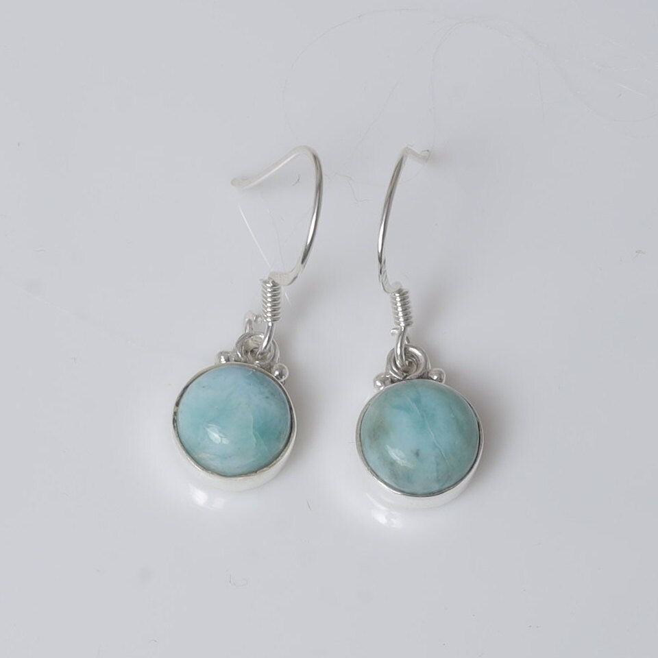 Dominican Larimar Sterling Silver Earrings