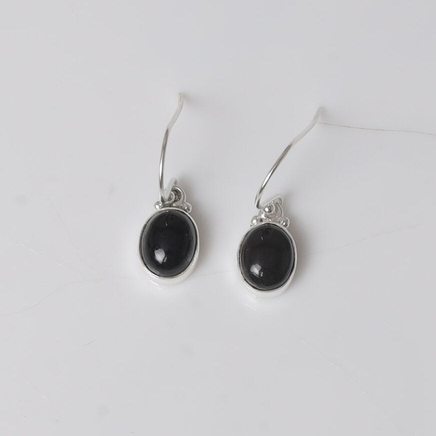 Black Onyx Sterling Silver Earrings