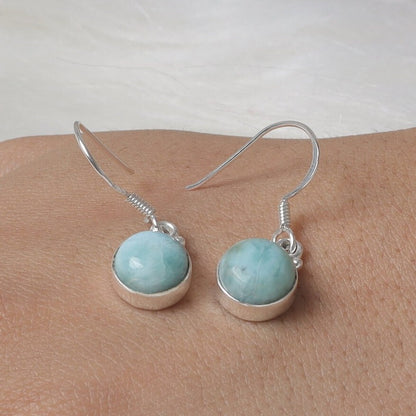 Dominican Larimar Sterling Silver Earrings