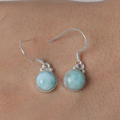 Dominican Larimar Sterling Silver Earrings