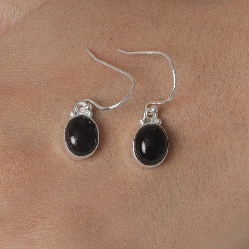 Black Onyx Sterling Silver Earrings