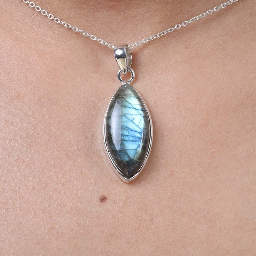 Labradorite Sterling Silver Pendant