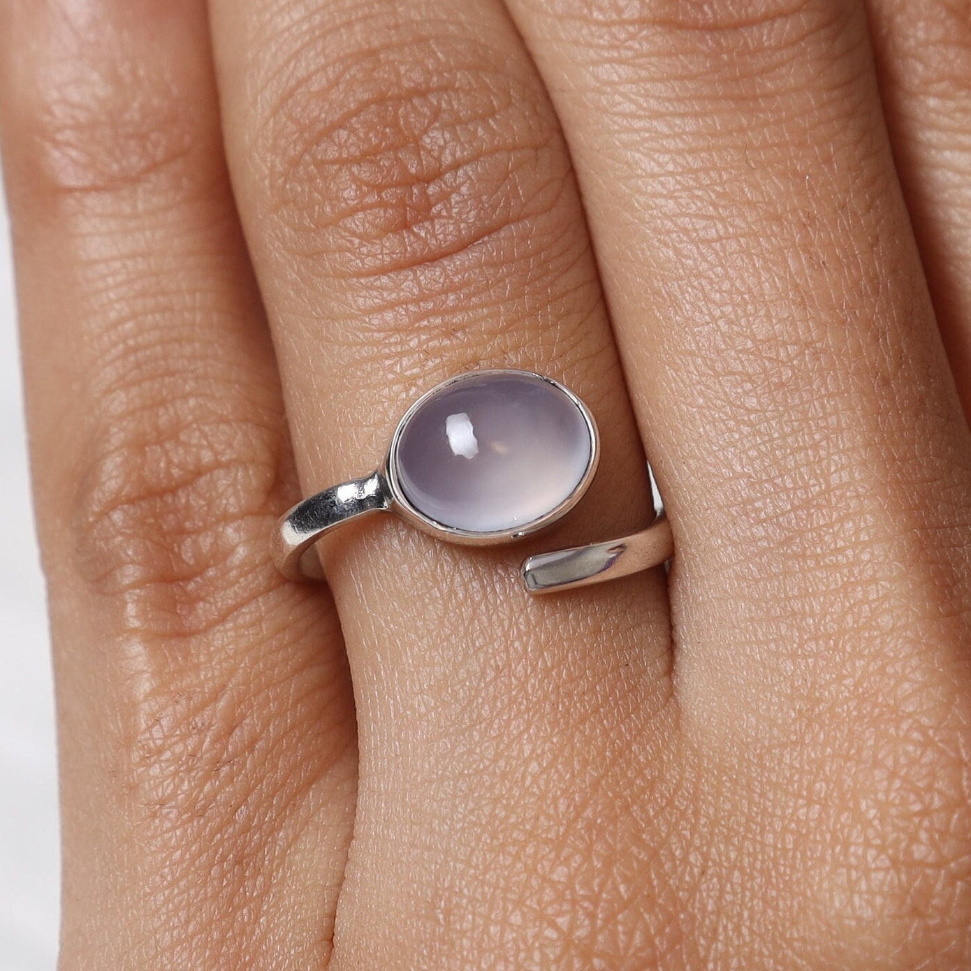 Chalcedony 925 Sterling Silver Ring